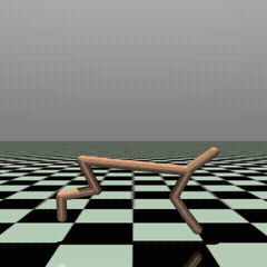 HalfCheetah continuous-control task