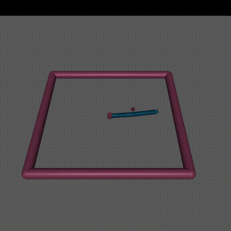 Reacher continuous-control task
